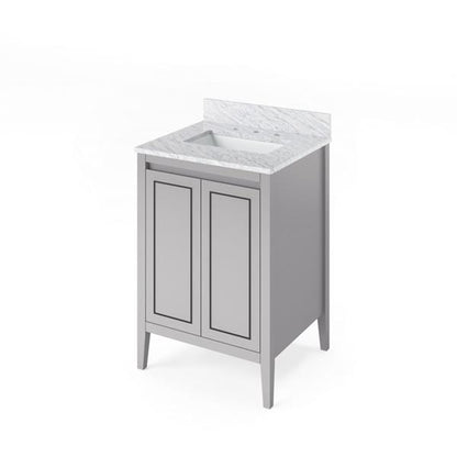 Jeffrey Alexander - 24 Inch Percival Vanity with Vanity Top and undermount rectangle bowl