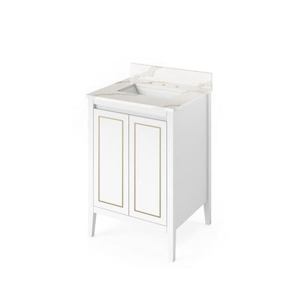 Jeffrey Alexander - 24 Inch Percival Vanity with Vanity Top and undermount rectangle bowl