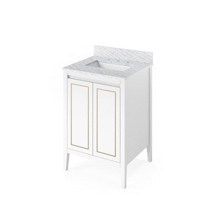 Jeffrey Alexander - 24 Inch Percival Vanity with Vanity Top and undermount rectangle bowl