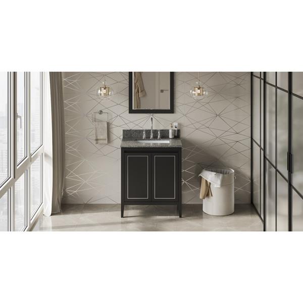 Jeffrey Alexander - 30 Inch Percival Vanity with Vanity Top and undermount rectangle bowl
