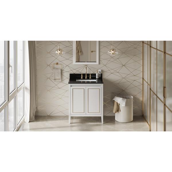 Jeffrey Alexander - 30 Inch Percival Vanity with Vanity Top and undermount rectangle bowl