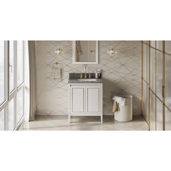 Jeffrey Alexander - 30 Inch Percival Vanity with Vanity Top and undermount rectangle bowl
