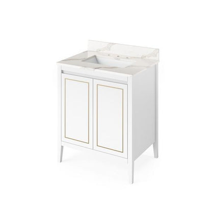 Jeffrey Alexander - 30 Inch Percival Vanity with Vanity Top and undermount rectangle bowl