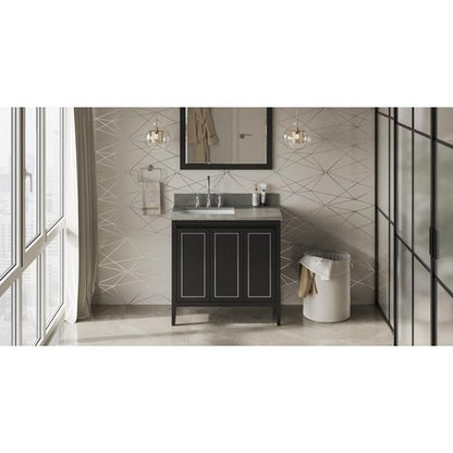 Jeffrey Alexander - 36 Inch Percival Vanity, left offset with Vanity Top and undermount rectangle bowl
