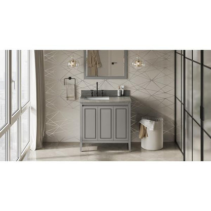 Jeffrey Alexander - 36 Inch Percival Vanity, left offset with Vanity Top and undermount rectangle bowl
