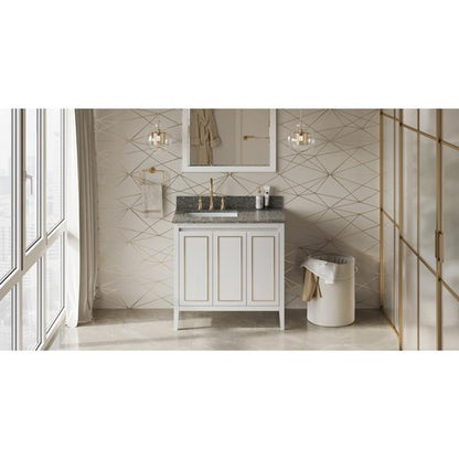 Jeffrey Alexander - 36 Inch Percival Vanity, left offset with Vanity Top and undermount rectangle bowl