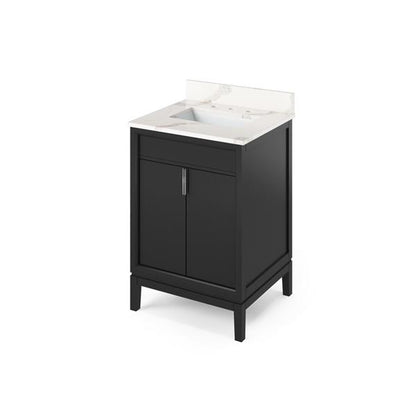 Jeffrey Alexander - 24 Inch Theodora Vanity with Vanity Top and undermount rectangle bowl