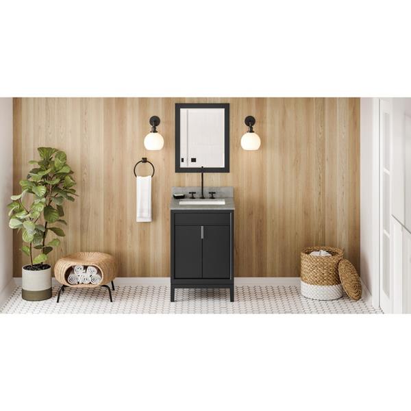 Jeffrey Alexander - 24 Inch Theodora Vanity with Vanity Top and undermount rectangle bowl