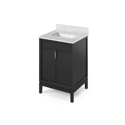 Jeffrey Alexander - 24 Inch Theodora Vanity with Vanity Top and undermount rectangle bowl