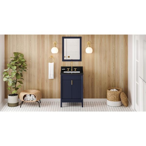 Jeffrey Alexander - 24 Inch Theodora Vanity with Vanity Top and undermount rectangle bowl