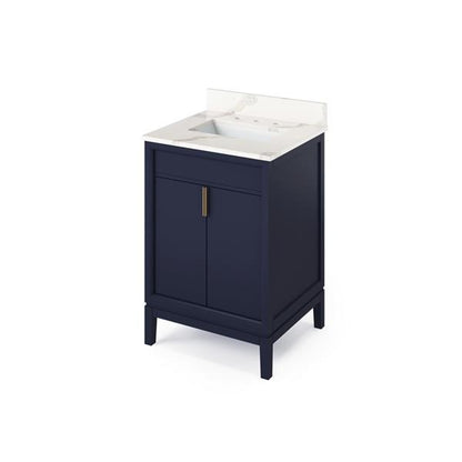 Jeffrey Alexander - 24 Inch Theodora Vanity with Vanity Top and undermount rectangle bowl