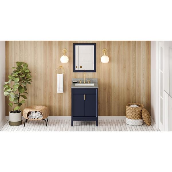 Jeffrey Alexander - 24 Inch Theodora Vanity with Vanity Top and undermount rectangle bowl