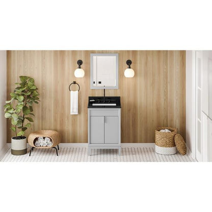 Jeffrey Alexander - 24 Inch Theodora Vanity with Vanity Top and undermount rectangle bowl