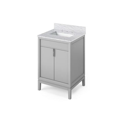 Jeffrey Alexander - 24 Inch Theodora Vanity with Vanity Top and undermount rectangle bowl