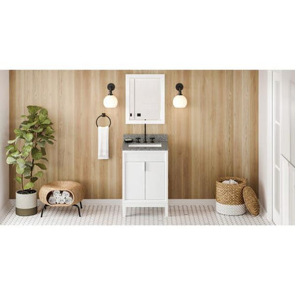 Jeffrey Alexander - 24 Inch Theodora Vanity with Vanity Top and undermount rectangle bowl