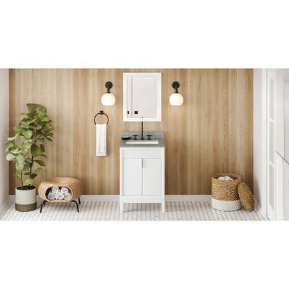 Jeffrey Alexander - 24 Inch Theodora Vanity with Vanity Top and undermount rectangle bowl