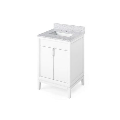 Jeffrey Alexander - 24 Inch Theodora Vanity with Vanity Top and undermount rectangle bowl