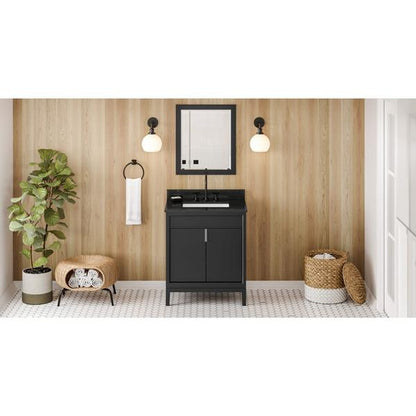 Jeffrey Alexander - 30 Inch Theodora Vanity with Vanity Top and undermount rectangle bowl