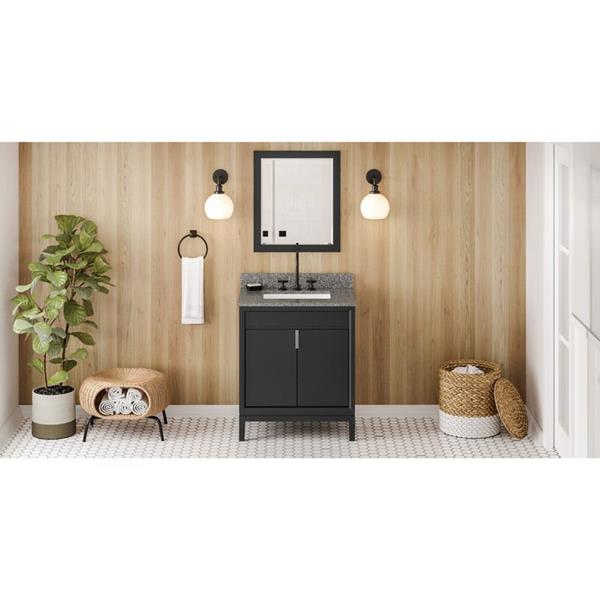 Jeffrey Alexander - 30 Inch Theodora Vanity with Vanity Top and undermount rectangle bowl