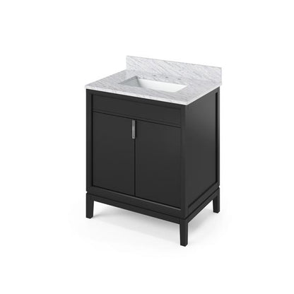 Jeffrey Alexander - 30 Inch Theodora Vanity with Vanity Top and undermount rectangle bowl