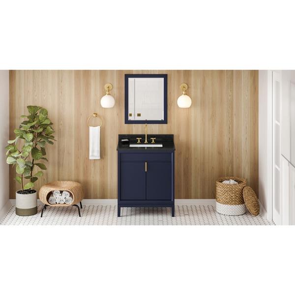 Jeffrey Alexander - 30 Inch Theodora Vanity with Vanity Top and undermount rectangle bowl