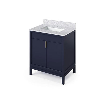 Jeffrey Alexander - 30 Inch Theodora Vanity with Vanity Top and undermount rectangle bowl