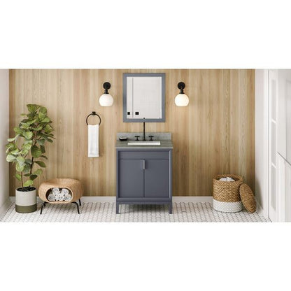 Jeffrey Alexander - 30 Inch Theodora Vanity with Vanity Top and undermount rectangle bowl