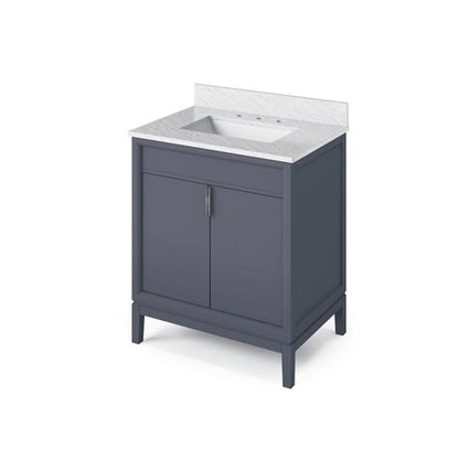 Jeffrey Alexander - 30 Inch Theodora Vanity with Vanity Top and undermount rectangle bowl