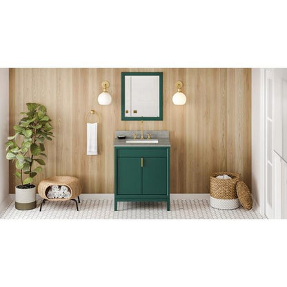 Jeffrey Alexander - 30 Inch Theodora Vanity with Vanity Top and undermount rectangle bowl
