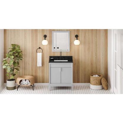 Jeffrey Alexander - 30 Inch Theodora Vanity with Vanity Top and undermount rectangle bowl