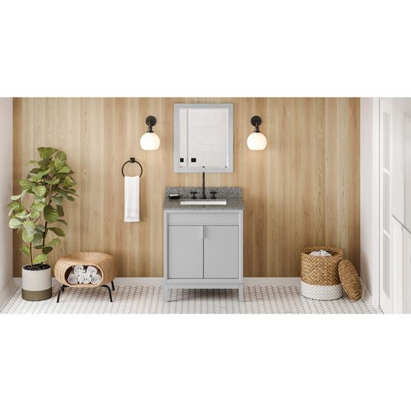 Jeffrey Alexander - 30 Inch Theodora Vanity with Vanity Top and undermount rectangle bowl