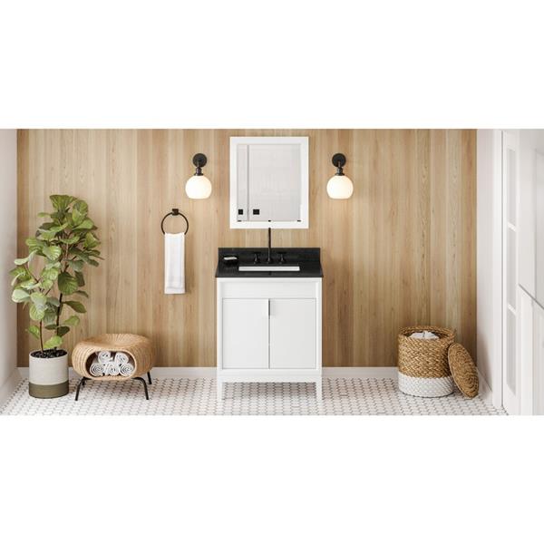 Jeffrey Alexander - 30 Inch Theodora Vanity with Vanity Top and undermount rectangle bowl