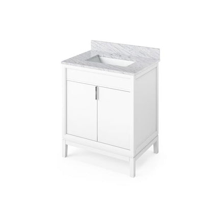 Jeffrey Alexander - 30 Inch Theodora Vanity with Vanity Top and undermount rectangle bowl