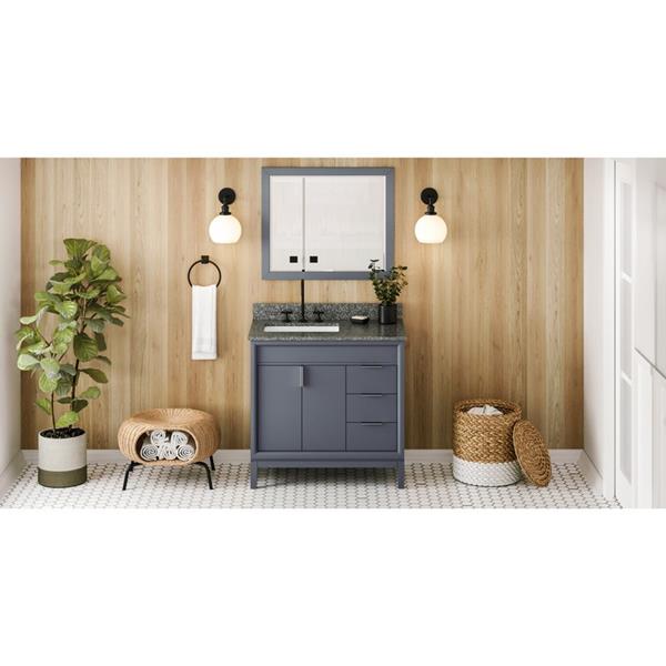 Jeffrey Alexander - 36 Inch Theodora Vanity, left offset with Vanity Top and undermount rectangle bowl