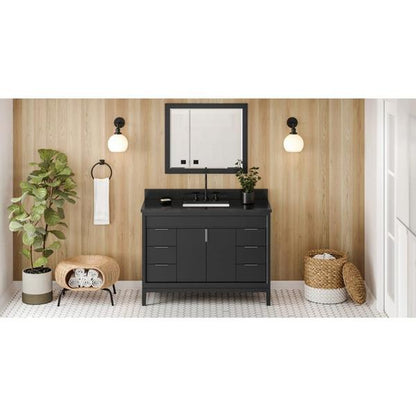 Jeffrey Alexander - 48 Inch Theodora Vanity with Vanity Top and undermount rectangle bowl