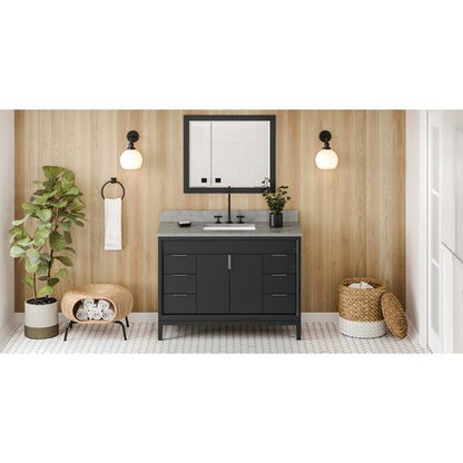 Jeffrey Alexander - 48 Inch Theodora Vanity with Vanity Top and undermount rectangle bowl