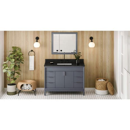 Jeffrey Alexander - 48 Inch Theodora Vanity with Vanity Top and undermount rectangle bowl