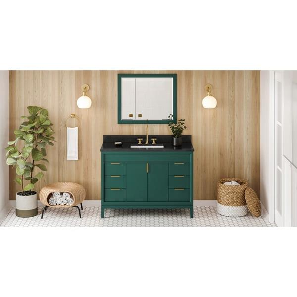 Jeffrey Alexander - 48 Inch Theodora Vanity with Vanity Top and undermount rectangle bowl