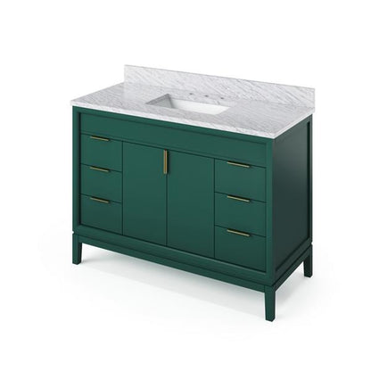 Jeffrey Alexander - 48 Inch Theodora Vanity with Vanity Top and undermount rectangle bowl