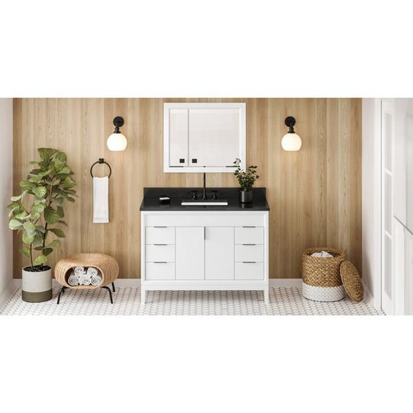 Jeffrey Alexander - 48 Inch Theodora Vanity with Vanity Top and undermount rectangle bowl