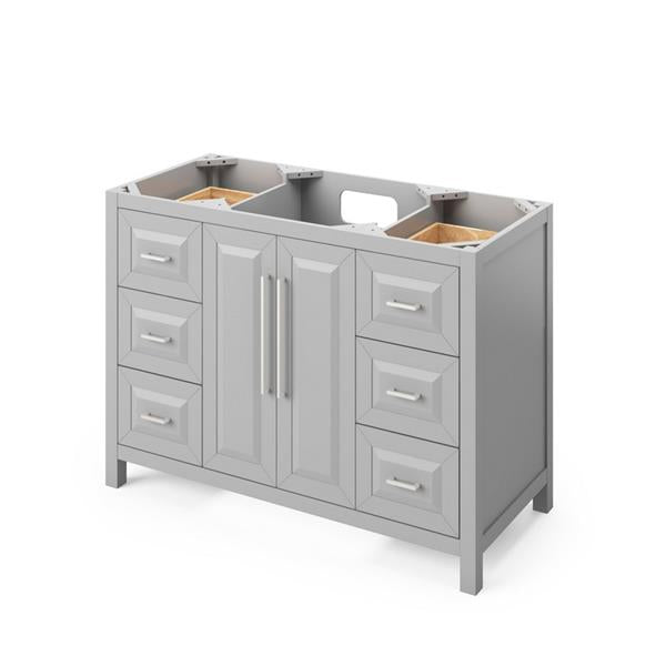 Jeffrey Alexander - 48 Inch Cade Single Sink Free Standing Vanity Cabinet - Less Vanity Top