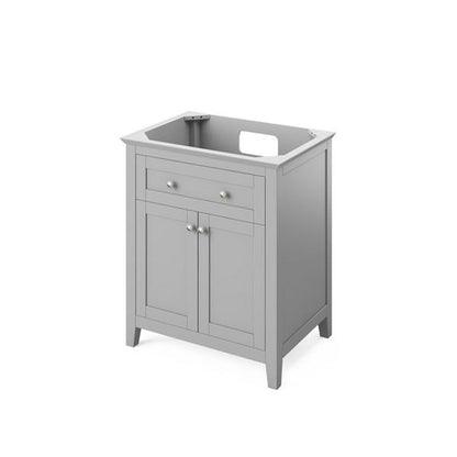 Jeffrey Alexander - 30 Inch Chatham Single Sink Free Standing Vanity Cabinet - Less Vanity Top