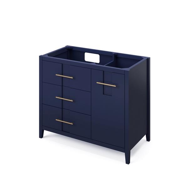 Jeffrey Alexander - 42 Inch Katara Vanity Left offset Single Sink Free Standing Vanity Cabinet - Less Vanity Top