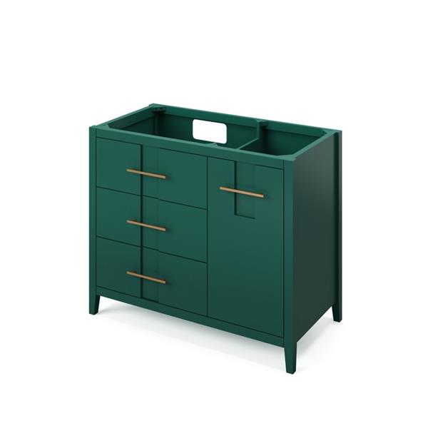 Jeffrey Alexander - 42 Inch Katara Vanity Left offset Single Sink Free Standing Vanity Cabinet - Less Vanity Top
