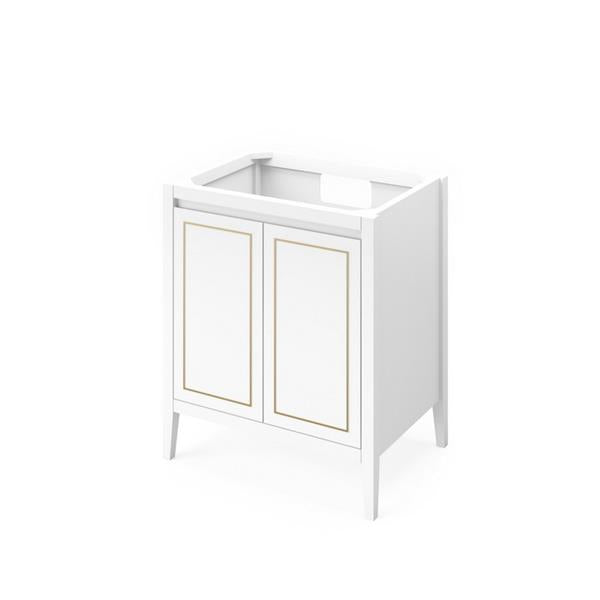 Jeffrey Alexander - 30 Inch Percival Single Free Standing Vanity Cabinet - Less Vanity Top