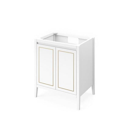 Jeffrey Alexander - 30 Inch Percival Single Free Standing Vanity Cabinet - Less Vanity Top