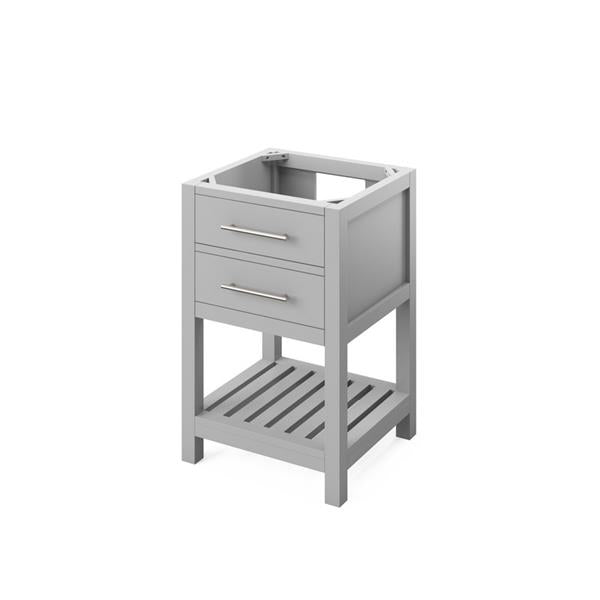 Jeffrey Alexander - 24 Inch Wavecrest Single Sink Free Standing Vanity Cabinet - Less Vanity Top