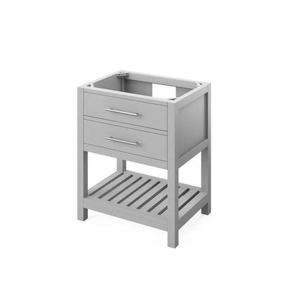 Jeffrey Alexander - 30 Inch Wavecrest Single Sink Free Standing Vanity Cabinet - Less Vanity Top