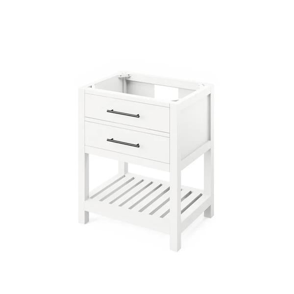 Jeffrey Alexander - 30 Inch Wavecrest Single Sink Free Standing Vanity Cabinet - Less Vanity Top