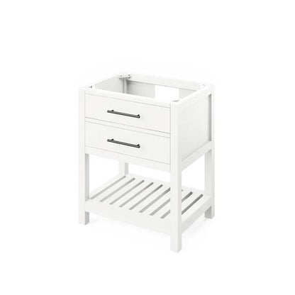 Jeffrey Alexander - 30 Inch Wavecrest Single Sink Free Standing Vanity Cabinet - Less Vanity Top